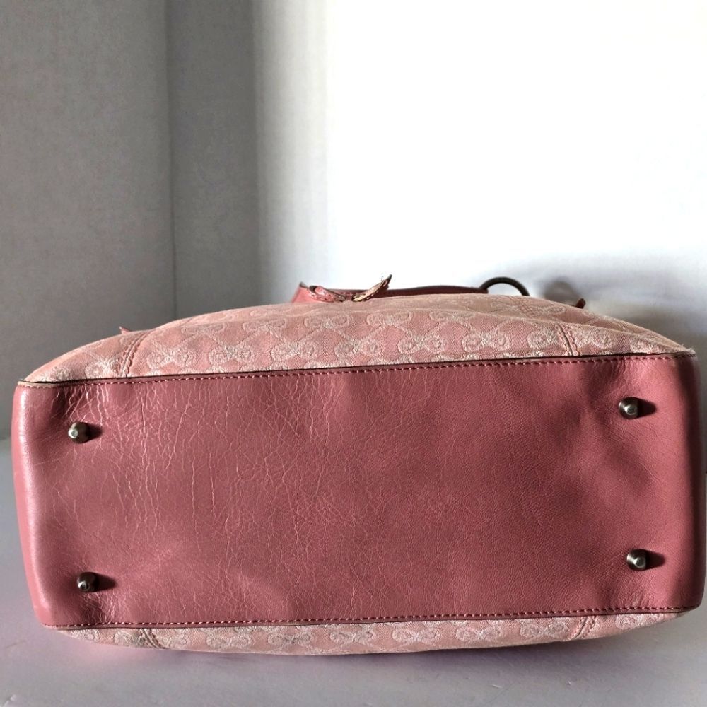 Anya Hindmarch Pink Bow Canvas and Leather Tote Bag - Picture 11 of 16